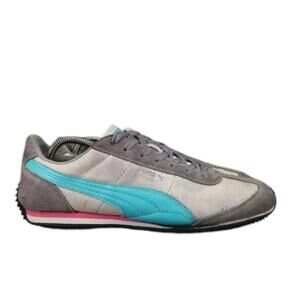 Puma Shoes Womens 10 Sneaker Athletic Speeder Running Retro Comfort Lace Up Grey